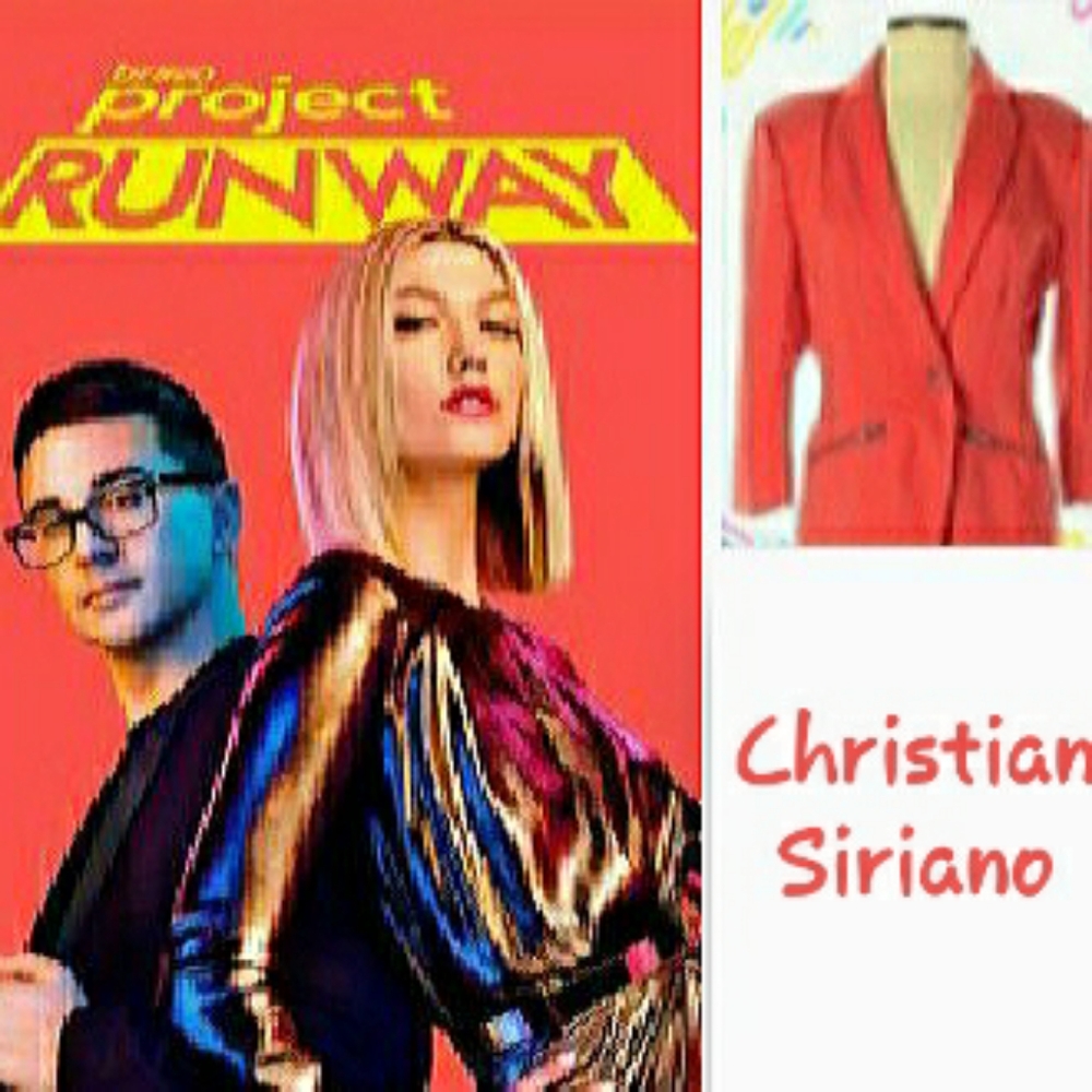Christian Siriano Runway Style L Coral Blazer